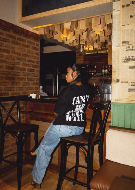 Camiseta Preta Estampada
